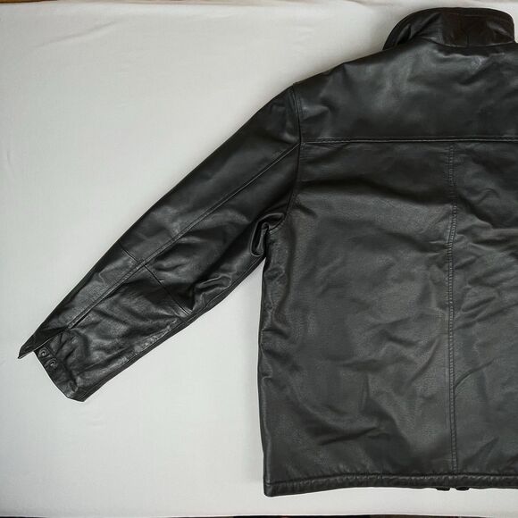 Zero 100% Genuine Leather Motorcycle Biker Jacket Men’s XXL Black Grey Urban - Picture 11 of 16